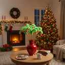 2 x Syhood 8 Pcs Christmas Tree Picks Ornament 17" Large Lime Green Furry Christmas Elf Legs Decorations Xmas Tree Topper Picks Vase Filler for Table Centerpieces Home Wreath Crafts Holiday Party