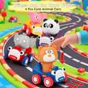 AugToy Press and Go Toy Cars for Toddlers 1-3, Animal Racing Cars Infant Baby Toys 6-9-12-18 Months, Cars Toys for 1 2 Year Old Boy Girl Gifts, One 1st First Year Old Boy Girl Birthday Easter Gifts