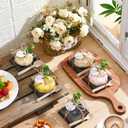 Honeydak Clear Cake Containers with Lids Wedding Cake Pans Cupcake Container Muffins Box Cocktail Picks Appetizer Thanks Tags Eucalyptus Leaves for Wedding Birthday Dessert Display(Black,100 Sets)