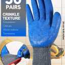 Haysandy 36 Pairs Rubber Work Gloves Latex Double Coated Safety Grip Work Gloves Bulk for Construction Gardening Landscaping for Men (Gray)