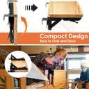 Foldable Bedside Shelf, Bunk Bed Shelf, Bed Side Tray for Bunk Beds in University Dormitories, Simple Nightstand, Wood and Steel