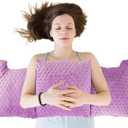 Mastectomy Pillow - Post Surgery Pillow, Mastectomy Recovery Must Haves, Breast Pillow for Heart Surgery Breast Reduction & Augmentation Patients, Recovery Seatbelt Protection, Post Surgery Gift (Purple)