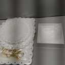 Baderke 4 Pcs Buffet Risers with Cupcake Stand Holder Serving Tray, Food Risers for Buffet Table, Display Stand Catering Dessert Collectibles, Acrylic Cube Boxes Nesting for Party(White)