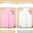 Pink White Arch Backdrop Cover Set of 2 Arch Covers 7.2 and 6ft Wedding Arch Cover Stretchy Backdrop Bridal Baby Shower Birthday Party Arches Stand Covers Spandex