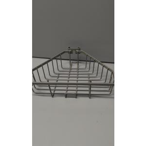 Stainless Steel Shower Caddy Corner Basket Shelf Bathroom Organizer Wall Mounted Storage, Brushed Nickel
