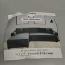 NAISI Couch Cover L Shape 2 Pieces Sofa Cover Soft Stretch Slipcovers with 2pcs Pillowcases Furniture Protector Sectional Couch Covers 3 Seater + 3 Seater(Dark Grey)