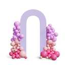 Peomeise 7.2FT Spandex Open Arch Backdrop Cover，U-Shaped 2-Sided Backdrop Cover，Round Top Chiara Stand Cover for Birthday Party Wedding Ceremony Baby Shower Decoration，Lavender