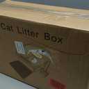 Stainless Steel Cat Litter Box with Lid, 20" L x 14.2" W x11.8 H, Large Cat Litter Box for Multiple Cats with High Sided, No-Leak & Stick, Easy to Clean, Includes Litter Mat & Multi Functional Scoop