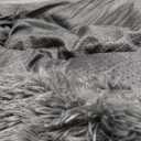 Bedsure Calming Dog Bed for Medium Dogs - Donut Washable Medium Pet Bed, 30 inches Anti-Slip Round Fluffy Plush Faux Fur Cat Bed, Fits up to 45 lbs Pets, Dark Grey