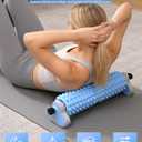 Foam Roller for Back, 3-Level Height Adjustment Deep Tissue Massage Tool | Spinal center groove, dual-zone textured nodes, hands-free bodyweight control, stable wide base, compact home storage design