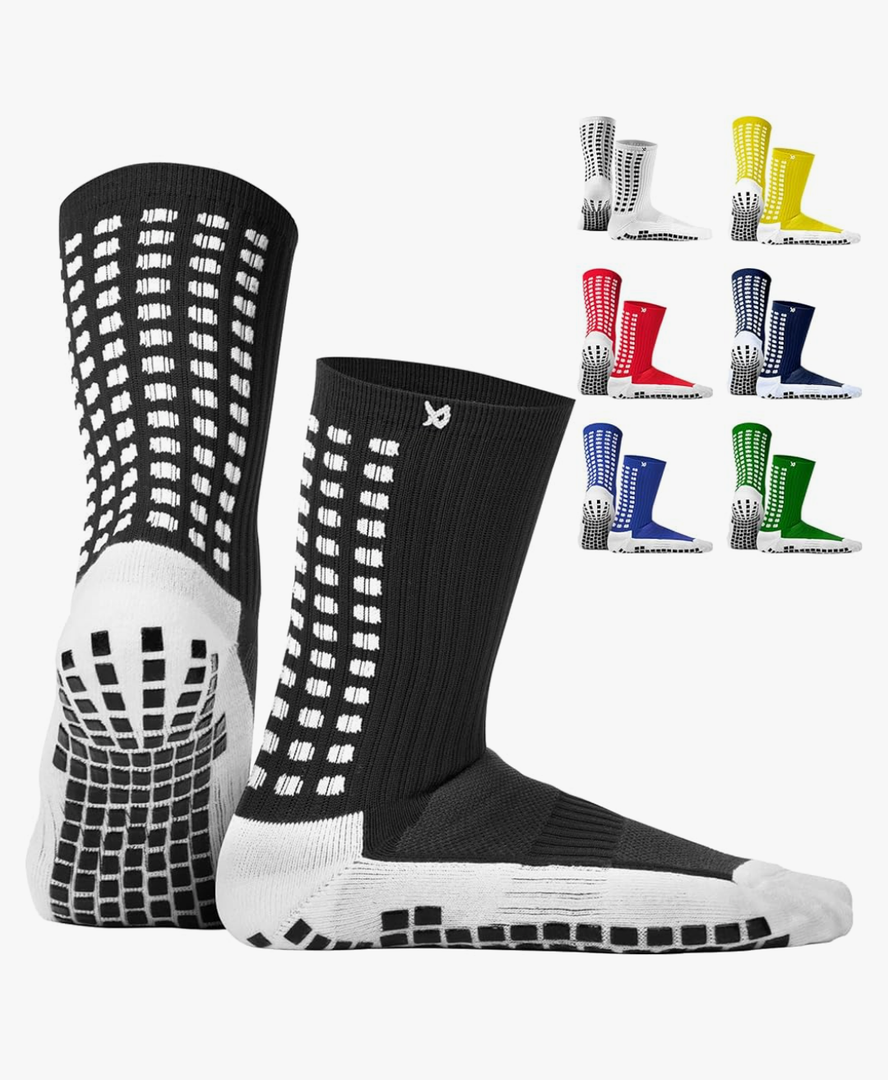 Lux Dual Grip Socks - Soccer Grip Socks for Men and Women. GripArray Performance & Comfort
