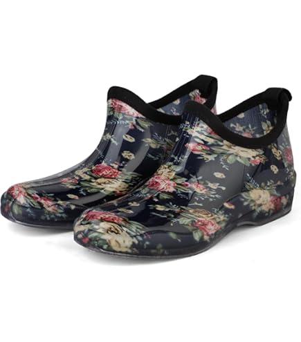 DaeRainy Womens Rain Boots Ankle Waterproof Garden Rainboot, Size: 10
