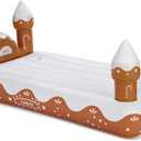 FUNBOY Kids Gingerbread House Holiday Sleepover Travel Bed & Air Mattress. Perfect for Sleepovers. Twin 73"L x 42"W x 15"Th