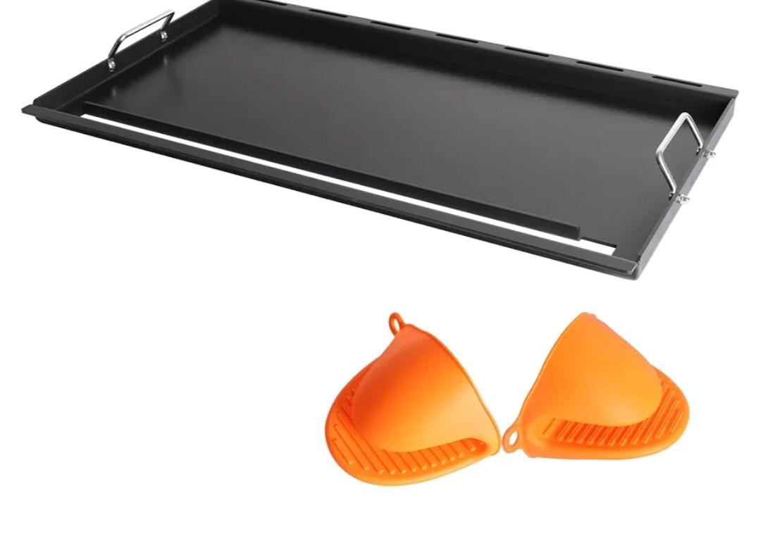 Full Size Griddle for Weber Genesis II 400 Series Nonstick Flat Top Grill Plate Insert with Handles for Weber Genesis II E-410 S-410 E-435 S-435 E-440 S-440 LX E/S-440 Replace for 6789, Size 27x16.9