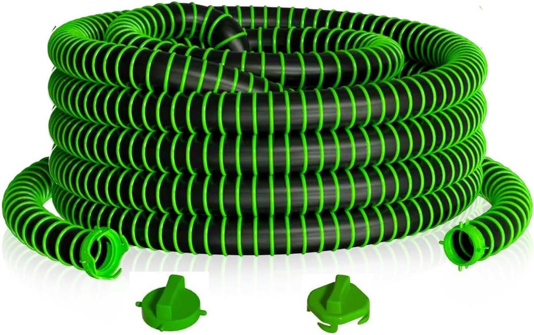40FT Extra-Long RV Sewer Hose, Heavy-Duty TPE Camper Waste Drain Hose All-Terrain Flexible, Freeze-Resistant, Commercial Grade for Large RVs, Campers & Motorhomes (40-FT)