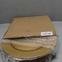 ZEAYEA 12 Pack Gold Charger Plates, 13 Inch Plastic Round Dinner Charger Plates for Wedding Party, Elegant Tabletop Decor