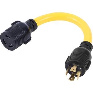 ONETAK NEMA L14-30P to L6-30R 240V 30 Amp Twist Lock 4 Prong Male Plug to Twist Lock 3 Prong Female Outlet Receptacle Generator Welder Dryer EV Charger Power Cord Adapter