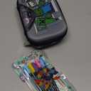 Innovative Designs Minecraft Pencil Case Set with Stickers and Gel Pens for Kids, Molded with Zip Closure