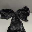2026 Large Black Bow Graduation Porch Decoration 26 x 59 Inch Coquette Black Ribbon Bow Party Decorations Giant Congrats Grad Backdrop Wall Decor for Graduation Entryway Outdoor Party Decorations