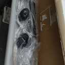 5-Light Dining Room Light Fixture Over Table, Farmhouse Kitchen Island Lighting, Linear Chandelier with Clear Glass Shades, Modern Rustic Wood Chandelier with Adjustable Height (Black)