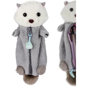 Otter Pencil Pouch, Cute Otter Zipper Pencil Pouch, Plush Animal Pencil Case Bag for Office Classroom Supplies