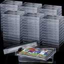 Zonon 24 Pieces Clear Deck Case, Card Organizer Compatible with MTG TCG Plastic Playing Card Case baseball Trading Deck Collection Box Holder for Game Cards Storage