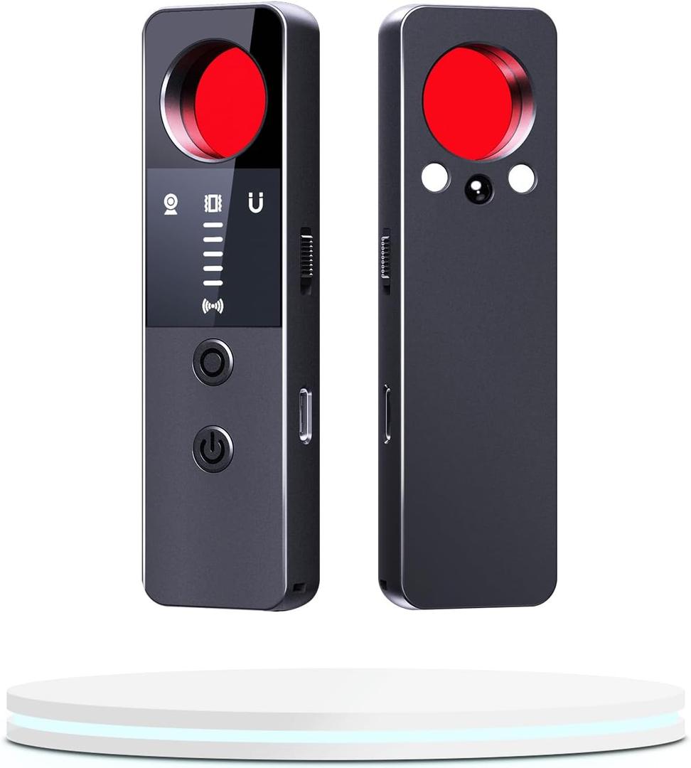 7-1 Hidden Camera Detectors, Bug Detector& Camera Finder,rf Detector, Bug Sweeper, Listening Device Detector in Travel, Car, Office, Hotel, 5 Levels Sensitivity 6 Modes, 60H Working Time;