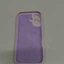 for iPhone 16 Case Anti Scratch Microfiber Lining Phone Cover Silicone Ultra Slim Case for iPhone 16 6.1 inch-Flower Purple