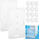 2 PCS Swimming Pool Ladder Weights with 12 Adjustable Straps, Universal Water Sand Anchors Bin Stabilizers for Above Ground HDPE Swimming Pool Step Weights for Inside Pools Easy Step System