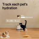 PETLIBRO RFID Multi Cats Water Fountain with Cat Recognition & Hydration Monitoring, Pump-Free Auto Cat Water Dispenser, Large Capacity 101oz/3L, 2.4G Wi-Fi APP Control Cat Fountain x2 Collar Tags
