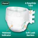 Depend Adult Diapers with Tabs, Incontinence Protection with Tabs, Unisex, Small/Medium (1934" Waist, Up To 170 lbs), Maximum Absorbency, 60 Count (3 Packs of 20)