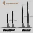 Universal TV Stand, Metal TV Legs for 20-65 inch LCD/LED/OLED/Plasma Flat&Curved Screen TV Height Adjustment with VESA 75x75mm to 800x500mm Max ML1760