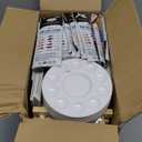 AROIC 208 Pack Easel and Canvas Sets with 16 Wood Easels,160 Brushes,16 Canvas and 16 Palette, Painting Set, Tabletop Easel, Art Easels, Painting Supplies for Kids & Adults to Paint Party