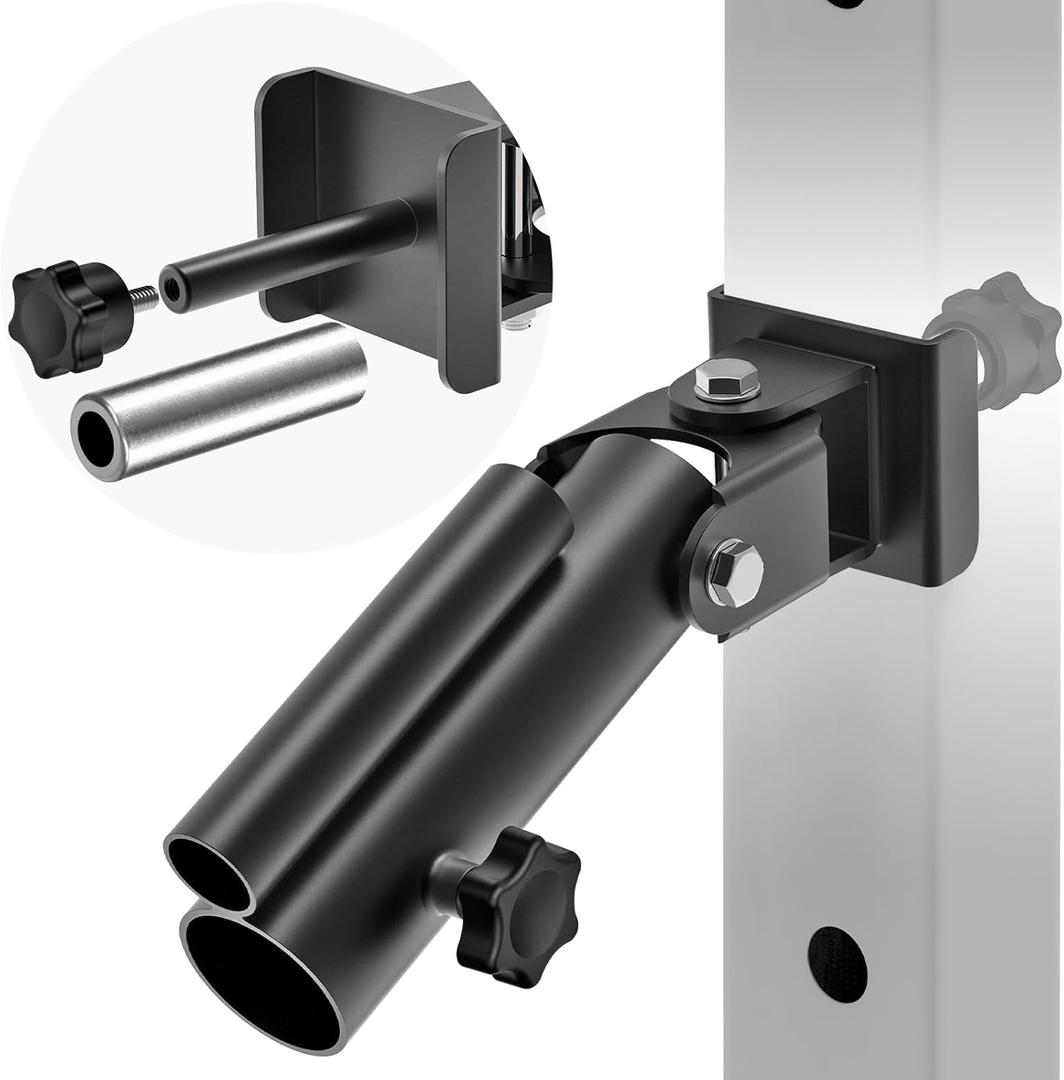 SELEWARE Power Cage Landmine Attachment, T Bar Row Landmine Attachment and Belt Squat Lever Arm for 2" x 2" or 3" x 3" Power Rack, V Bar Row Landmine Handle,  Fits 1"/2" Barbells & Weight Plates