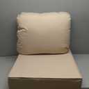 AAAAAcessories Outdoor Seat Cushions for Chairs, Waterproof, Fade-Resistant Patio Furniture Replacement Cushions, 21" x 21" x 4" + 23" x 17", Beige