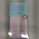 BTArtbox Press On Nails Short - Pearlescent Glitter Square Press On Nails with Glue for Women, Opaque Soft Gel Glue On Nails in 16 Sizes - 32 Stick On Nails Kit, Screaming Silver