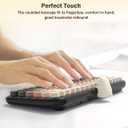 Wireless Bluetooth Keyboard for iPad/Tablet/Laptop/PC/Windows/Mac, Retro Typewriter Keyboard Colorful Round Keycaps, Cute Magnetic Bear, Multi-Device Support, 2.4GHz Cordless Connection with Shortcuts