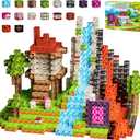 Petenjoy Magnetic Blocks Minecraft-Style Magnetic Building Blocks Cubes - 126PCS 1 inch Magnet Toys Set STEM Educational for Kids Ages 4-8 6-8 8-12 Year Old Boys Girls Birthday Christmas