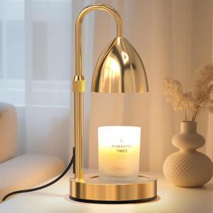 Candle Warmer Lamp with Timer Dimmable, Lamp Candle Warmer Birthday Gifts for Women, Adjustable Wax Melter Warmer for Jar Candles, House Warming Gift Home Decor (Gold)