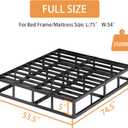 Full Box Spring 5 Inch, 3500 lbs Capacity, Metal Bed Base Size, Low Profile Mattress Foundation with Fabric Cover, Easy Assembly, Heavy Duty