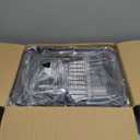 SNTD Dish Drying Rack, Expandable Dish Rack for Kitchen Counter, Metal Dish Drainer with Utensil & Cup Holder 13.8"-22.6" L x 12.1" W (Black)