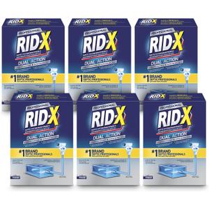 RID-X Professional Septic Treatment, Septic Tank Treatment, 12 Month Supply Of Powder (6 Packs x 2 Month Supply), 117.6 oz