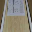 QEEIG Bathroom Floating Shelves for Wall - 15.7" Wall Mounted Shelf Over Toilet Farmhouse Home Decor Display Bookshelf Small 15.7 x 6.7 inch Set of 2, Natural (008-40N)