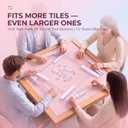 Qynoro Mahjong Racks with Pushers Set of 4, 18.5" Extended for Larger Tiles