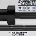 Synergee Regional Olympic 20kg Mens and 15kg Womens Hard Chrome & Black Phosphate Barbells. Rated 1500lbs for Weightlifting and Powerlifting.