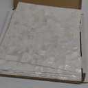 Yew & Tulip Mother of Pearl Peel and Stick Tile Backsplash for Kitchen, 12"x12" Seamless Adhesive Mosaic Wall Tile (Ivory White, 5 Sheets/Box, 5 sq.ft.)