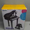 Love&Mini Piano Keyboard Toy for Kids - 31 Keys Toddlers Black Piano Toy with Microphone and Stool for Kids Age 3+ Years Old Girls Boys Birthday Gift