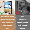 SKRYUIE 16x20 Inch Diamond Art Kits for Adults Frames - Magnetic Self-Adhesive, Black - Perfect for 14x18 Inch Artwork Paint by Numbers - Suitabble Frames Painting for Wall Window Door