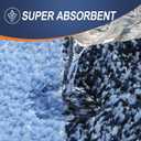 OLANLY Bathroom Rug Mat 36x24, Extra Soft and Absorbent Microfiber Bath Rugs, Non-Slip Plush Shaggy Bath Carpet, Machine Wash Dry, Bath Mats for Bathroom Floor, Tub and Shower, Navy