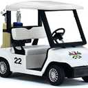 KiNSFUN Golf Cart 4" Die Cast Metal Model Pullback Action Toy (White)